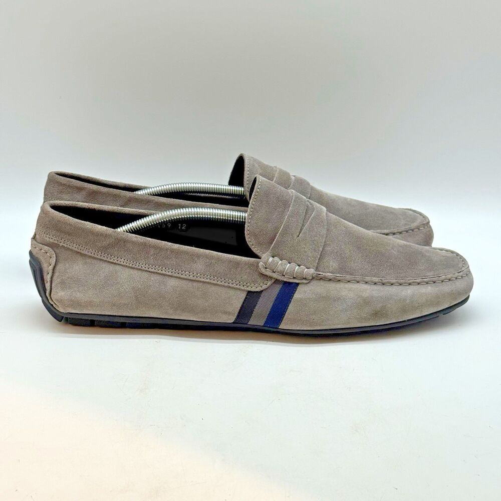 To Boot New York Adam Derrick Driving Shoes Men's 12 Gray Suede 459 Penny Loafer